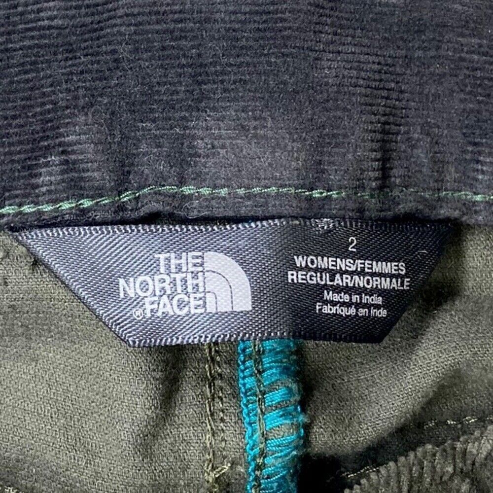 The North Face Olive Green Fine Corduroy Slim Skinny pants Women’s Size 2 - Picture 2 of 11